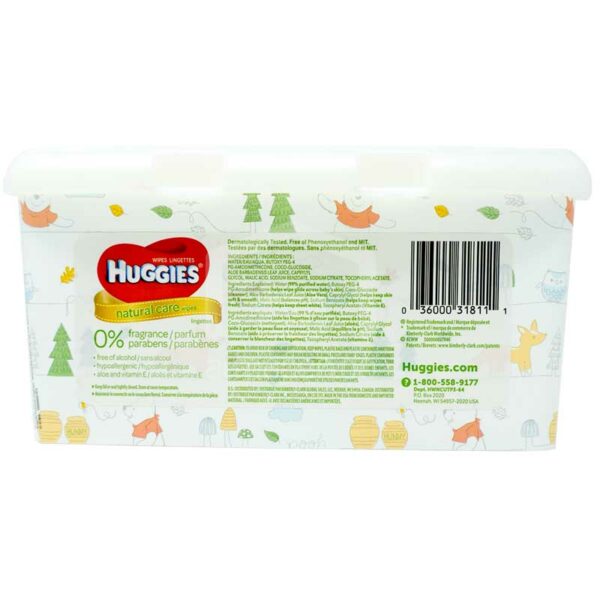 Toallitas Húmedas Huggies Natural Care, 64 uds