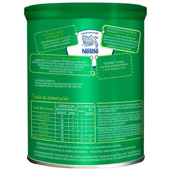 Nestlé-Nestogeno-Fórmula-Infantil-No.1,-900-g-Back Nestlé Nestogeno Fórmula Infantil No.1, 900 g