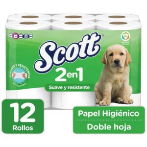 Papel Higiénico Scott Doble Higiene (12 uds)