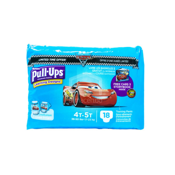 Pañales Entrenadores Huggies Pull Ups con Learning Designs para Niños 4T-5T (18 uds)