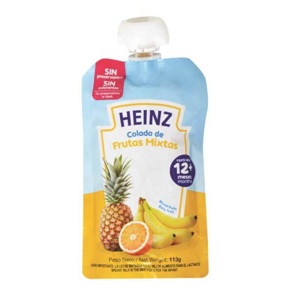 Compota Heinz Frutas Mixtas a partir de los 12 Meses Flexible, 113 g