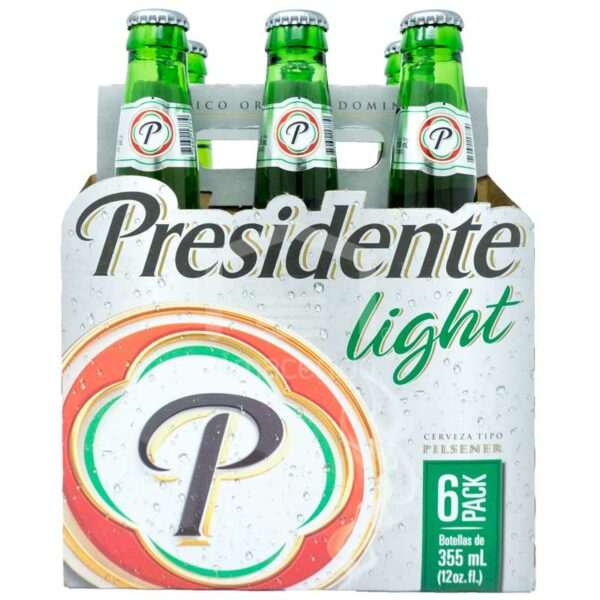 Cerveza Presidente Light, 12 oz (6 pack) (OFERTA) *FRÍAS*