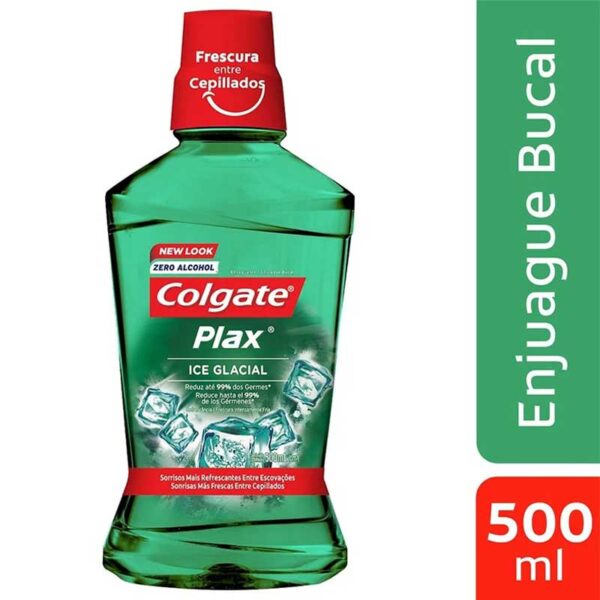 Enjuague Bucal Colgate Plax Ice Glacial, 500 ml