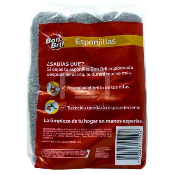 Esponja-Brilla-Ollas-Bon-Bril-(6-uds)-Back Esponja Brilla Ollas Bon Bril (6 uds)