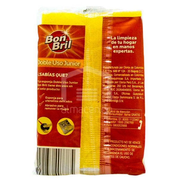 Esponja-de-Fregar-Doble-Uso-Junior-Bon-Bril-Back Esponja de Fregar Doble Uso Junior Bon Bril (2 uds)