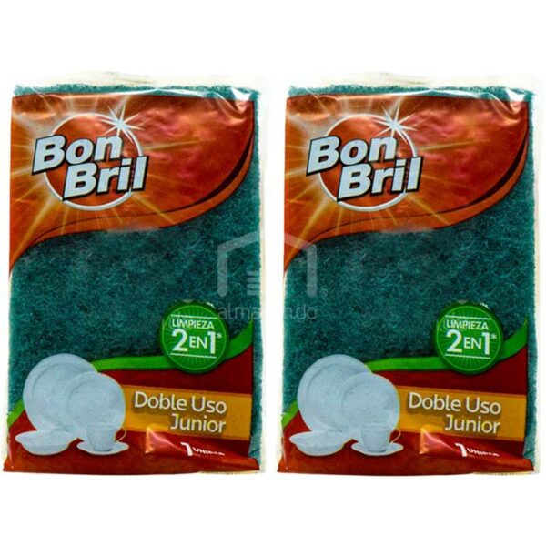 Esponja-de-Fregar-Doble-Uso-Junior-Bon-Bril-Front-2 Esponja de Fregar Doble Uso Junior Bon Bril (2 uds)
