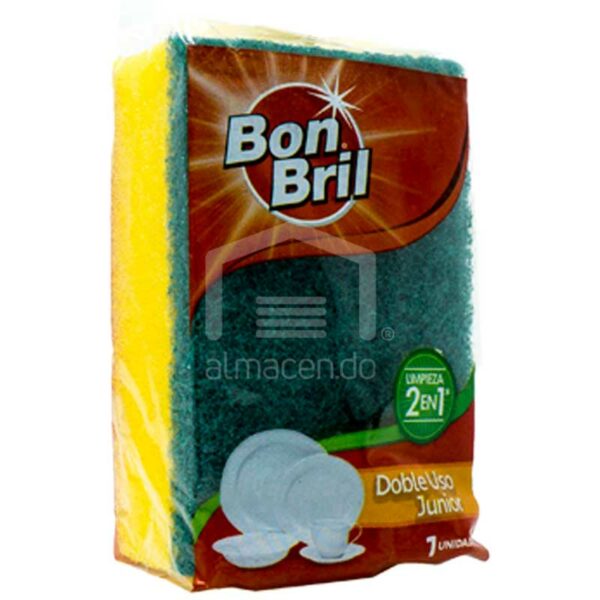 Esponja-de-Fregar-Doble-Uso-Junior-Bon-Bril-Turn Esponja de Fregar Doble Uso Junior Bon Bril (2 uds)