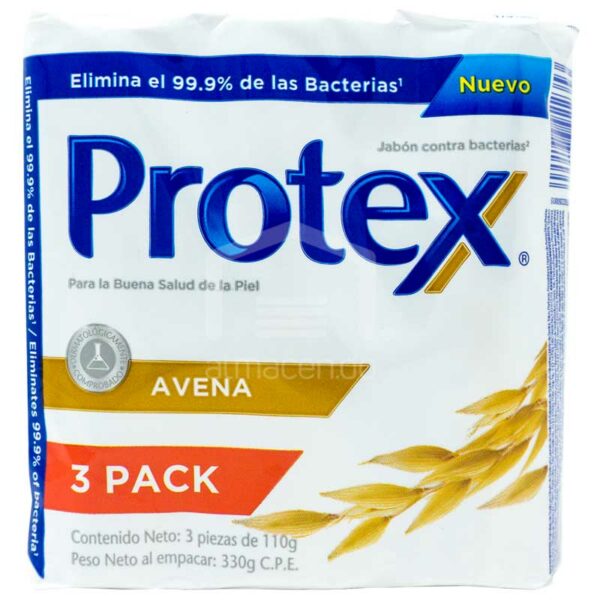 Jabón en Barra Protex Avena, 3 uds