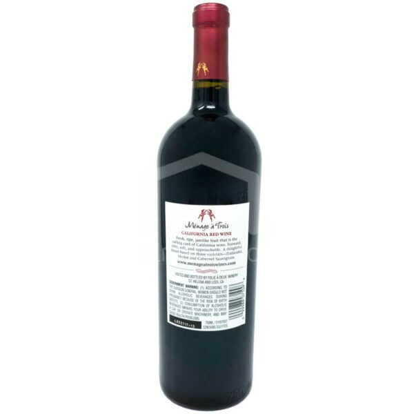 Vino Ménage à Trois California Red Wine, 750 ml
