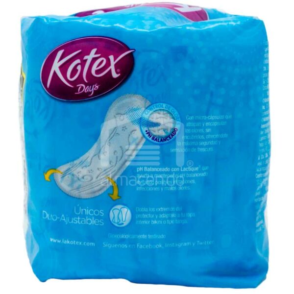 Protectores Diarios Femeninos Kotex Days Respirables, 15 uds