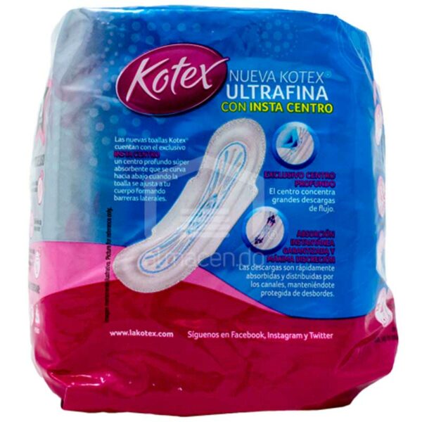 Toallas-Kotes-UltraFina-(10-Ud)-Back Toallas Femeninas Kotex Ultrafina (10 uds)