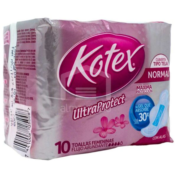 Toallas-Kotes-UltraProtect-Normal-(10-Ud)-Turn Toallas Femeninas Kotex UltraProtect Normal, 10 uds