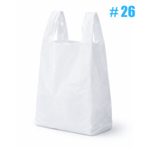 Fundas Plásticas Blancas Tshirt #26 (100 uds)