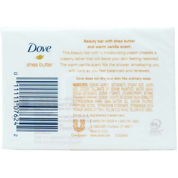 Jabón-Dove-Karité-&-Vainilla-(2-x-113g)-Back Jabón en Barra Dove Karité & Vainilla (2 x 113 g)