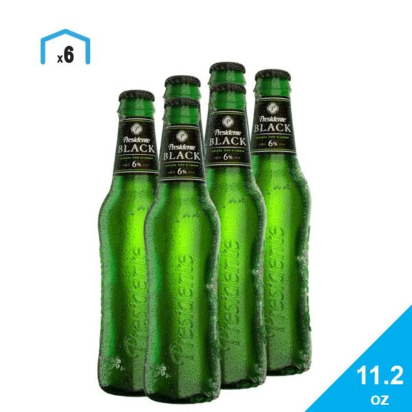 Cerveza Presidente Black, 11.2 oz