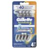 Afeitadora-Desechable-Gillette-Prestobarba3-Hombre-(4-uds)-Front Afeitadora Desechable Gillette Prestobarba3 Hombre (4 uds)