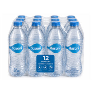 Agua Purificada Dasani - Botella Plástica, 12uds, 20 oz