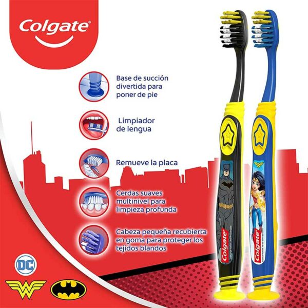 Cepillo-Dental-Colgate-Smile-Infantil-6+-Años-Batman-(2-uds)-Info Cepillo Dental Colgate Smile Infantil 6+ Años Batman (2 uds)
