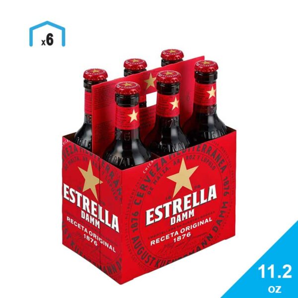 Cerveza-Estrella-Damm,-11.2-oz-6-pack Cerveza Estrella Damm, 11.2 oz