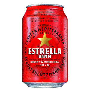Cerveza Estrella Damm - Lata, 11.2 oz