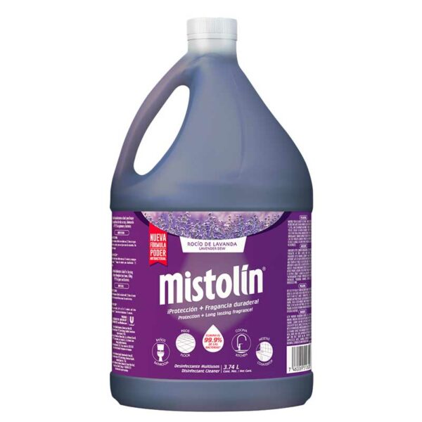 Desinfectante-Mistolín-Aroma-Rocío-de-Lavanda,-1-gal-Front Desinfectante Mistolín Aroma Rocío de Lavanda, 1 gal
