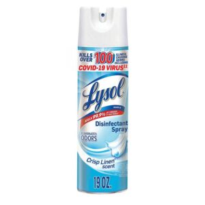 Desinfectante-en-Aerosol-Lysol-Crisp-Linen,-538-g-Front Desinfectante en Aerosol Lysol Crisp Linen, 19 oz