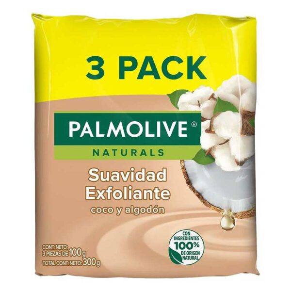 Jabón en Barra Palmolive Naturals Suavidad Exfoliante (3 uds)