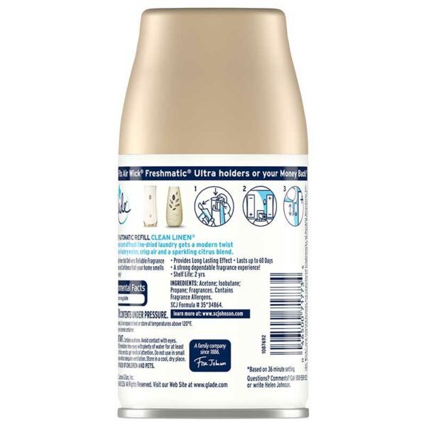 Repuesto-para-Glade-Automatic-Spray-Fragancia-Clean-Linen,-6.2-oz-Back Repuesto para Glade Automatic Spray Fragancia Clean Linen, 6.2 oz