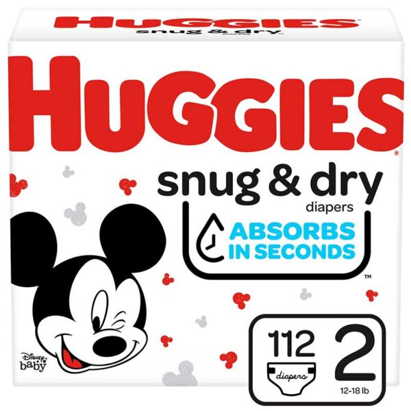 Pañales-Huggies-Snug-&-Dry-No.-2,-Caja-(104-uds)-Front Pañales Huggies Snug & Dry No. 2, Caja (112 uds)