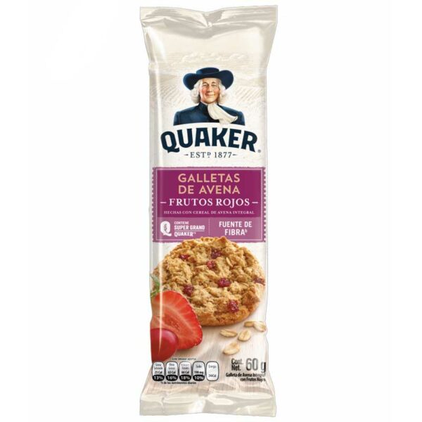 Galletas de Avena Quaker Frutos Rojos, 1.34 oz (5 uds)