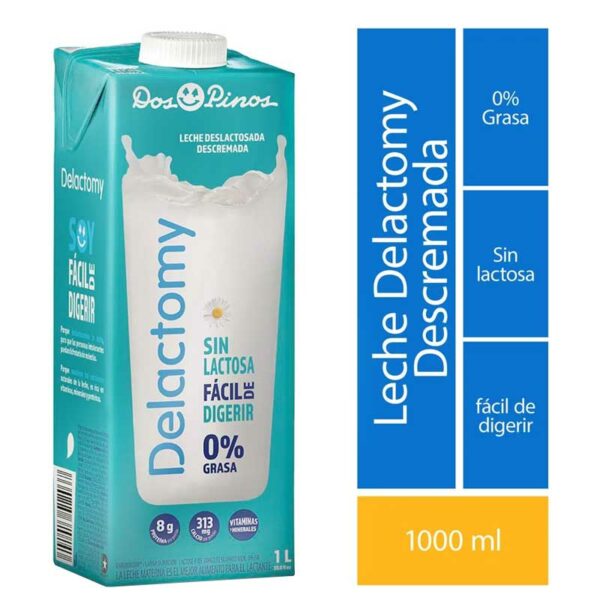 Leche Descremada sin Lactosa Dos Pinos, 1L