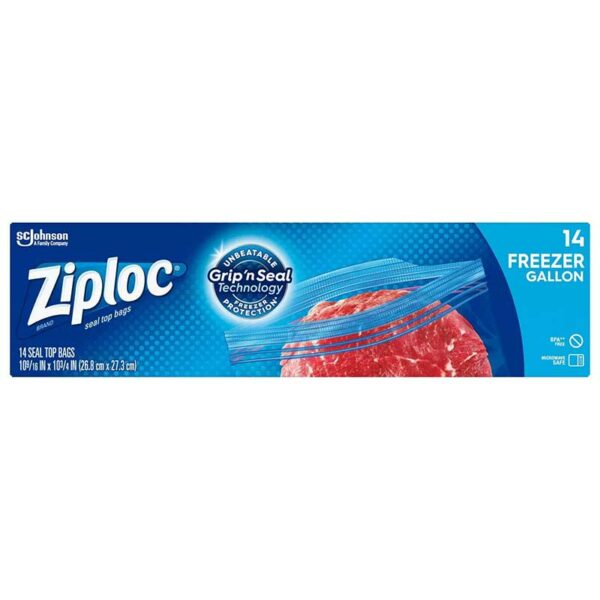 Bolsas-Ziploc-de-Almacenamiento-con-Cierre-Freezer-1-Galón-(14-uds)-Front Bolsas Ziploc con Cierre Freezer 1 Galón (14 uds)