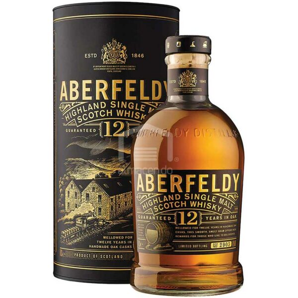 Whisky-Escocés-Aberfeldy-12-años,700ml-Front Whisky Escocés Aberfeldy 12 años, 700 ml