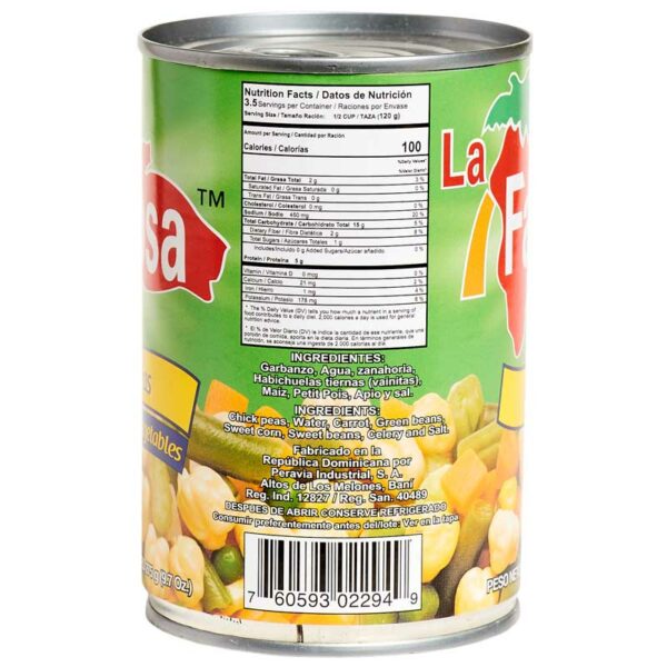 Garbanzos con Vegetales La Famosa 15 oz