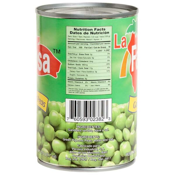 Guandules Verdes La Famosa 15 oz