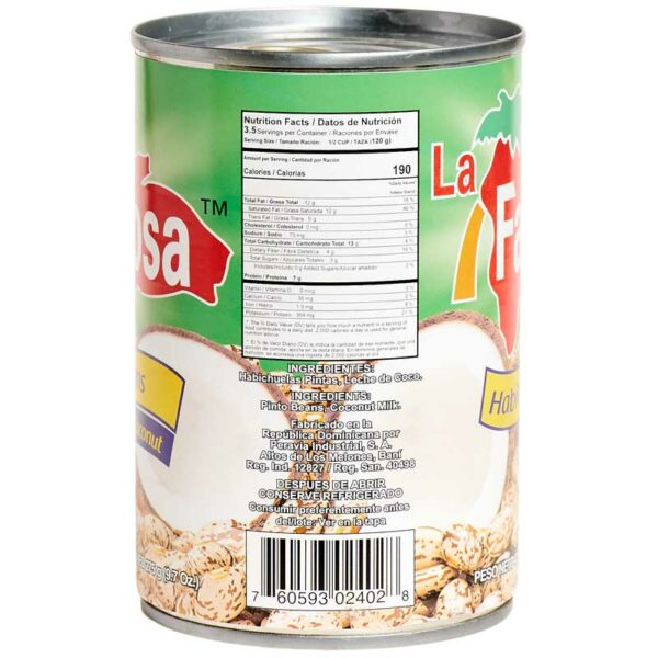 Habichuelas Pintas con Coco La Famosa 15 oz