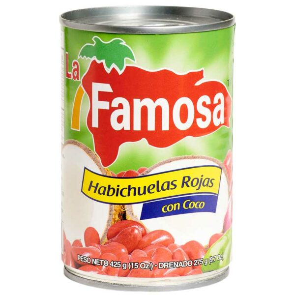 Habichuelas-Rojas-con-Coco-La-Famosa,-15-oz-Front Habichuelas Rojas con Coco La Famosa 15 oz