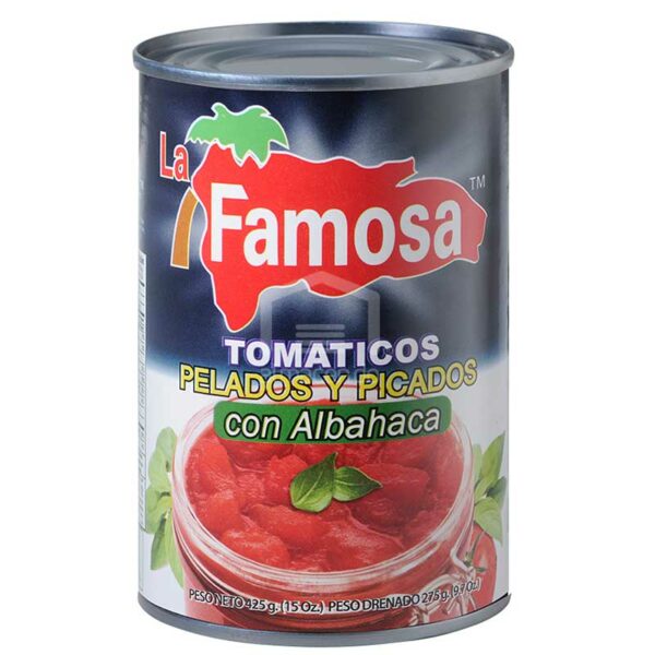 Tomaticos-Pelados-con-albahaca-La-Famosa,-15-oz-(2-uds)-Front Tomaticos Pelados con albahaca La Famosa 15 oz