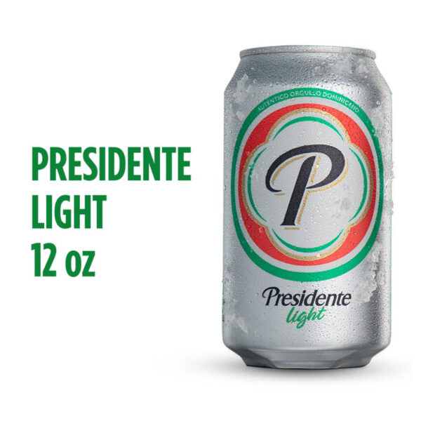 Cerveza Presidente Light Lata, 12 oz Caja (24 uds) Front Cerveza Presidente Light Lata, 12 oz Caja (24 uds)