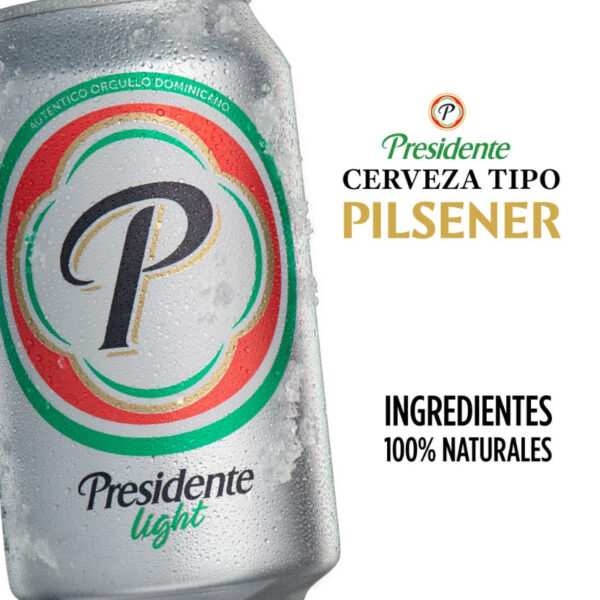 Cerveza Presidente Light Lata, 12 oz Caja (24 uds) Front raw Cerveza Presidente Light Lata, 12 oz Caja (24 uds)