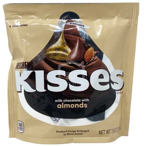 Chocolates Hershey's Kisses con Leche & Amendra, 7.6 oz