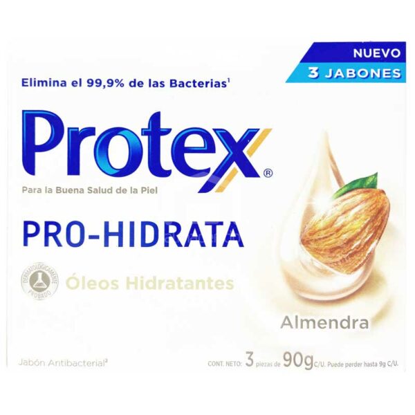 Jabón-Protex-Pro-Hidrata-Almendra,-3-uds-Front Jabón Protex Pro Hidrata Almendra (3 uds)
