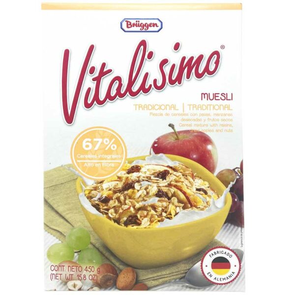 Muesli-Vitalisimo-Tradicional,-15.8-oz-Front Cereal Muesli Vitalisimo Tradicional, 15.8 oz