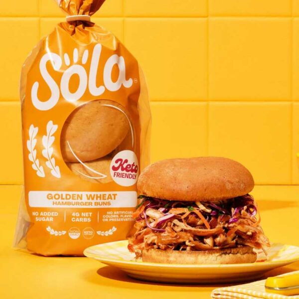 Pan Hamburger Sola Trigo Dorado, 9 oz (Keto Bread)