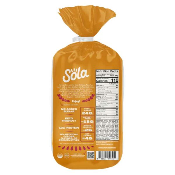 Pan Hamburger Sola Trigo Dorado, 9 oz (Keto Bread)