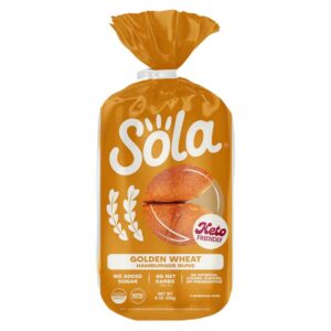 Pan Hamburger Sola Trigo Dorado, 9 oz (Keto Bread)