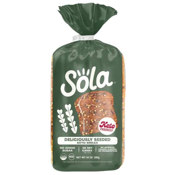 Pan-Sandwich-Sola-Semillas-Deliciosas,-14-oz-(Keto)-Front Pan Sandwich Sola Semillas Deliciosas, 14 oz (Keto Bread)