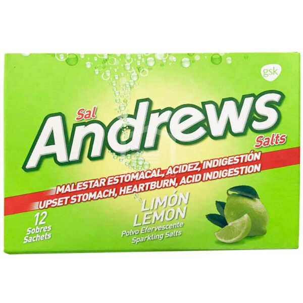 Polvo-Efervescente-Sal-Andrews-Limón,-12-uds-Front Polvo Efervescente Sal Andrews Limón (12 uds)