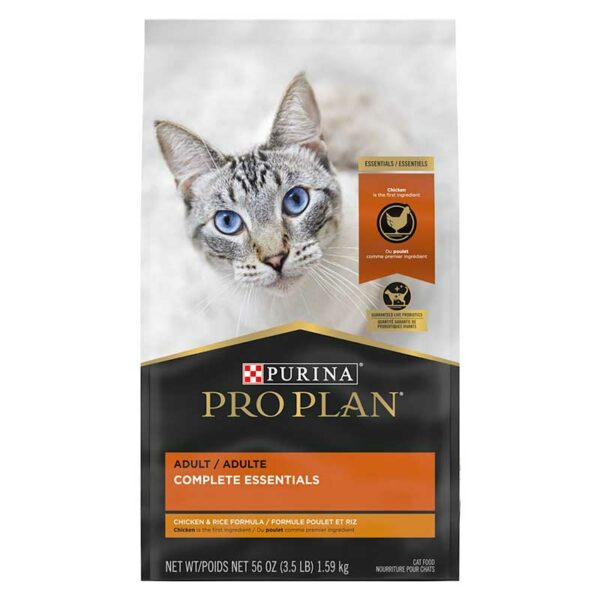 Alimento Seco para Gatos Adultos Purina Pro Plan Fórmula de Pollo y Arroz, 3.5 lbs