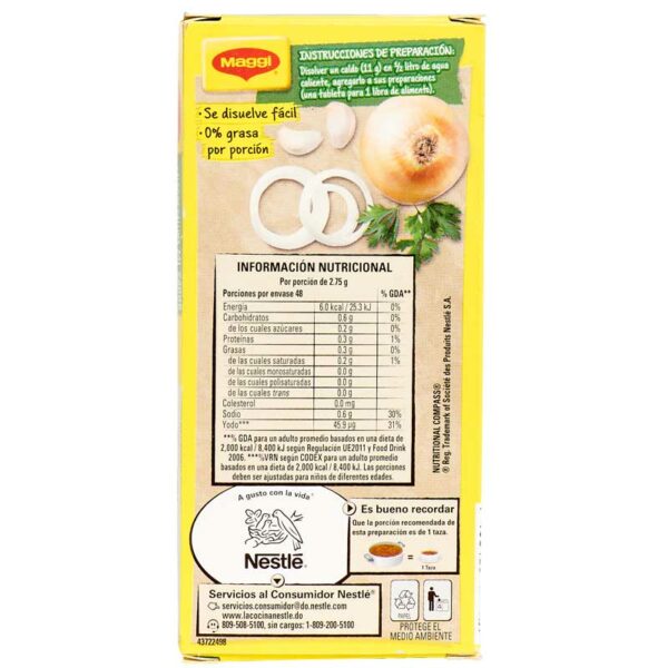 Caldo de Pollo Maggi Mi Sabor, 12 Tabletas